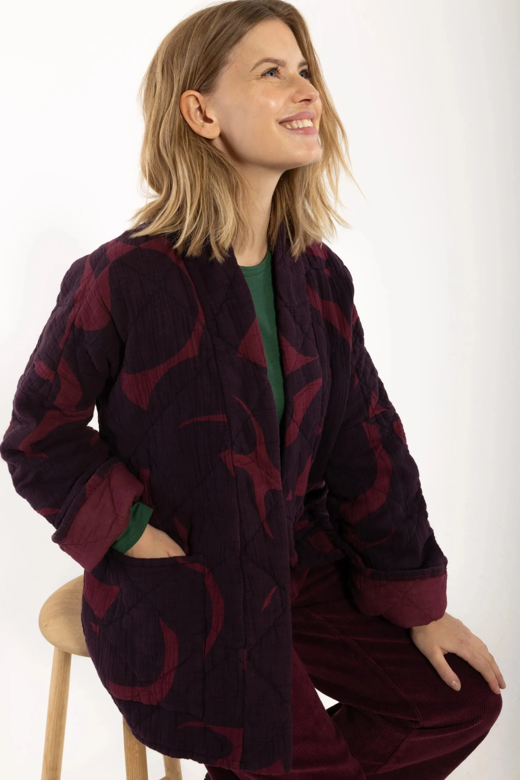 Danekatrin Quilt AOP Jacket - Navy - Afbeelding 2