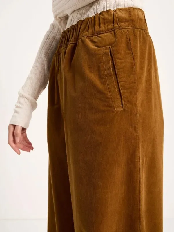 Hose mit weitem Bein GOTS - Brown