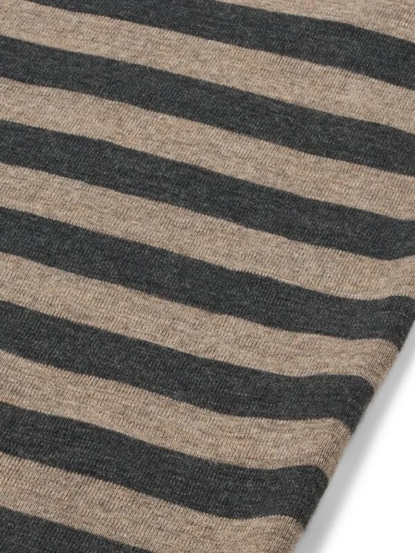 Sif shirt stripes - Anthracite/Light brown