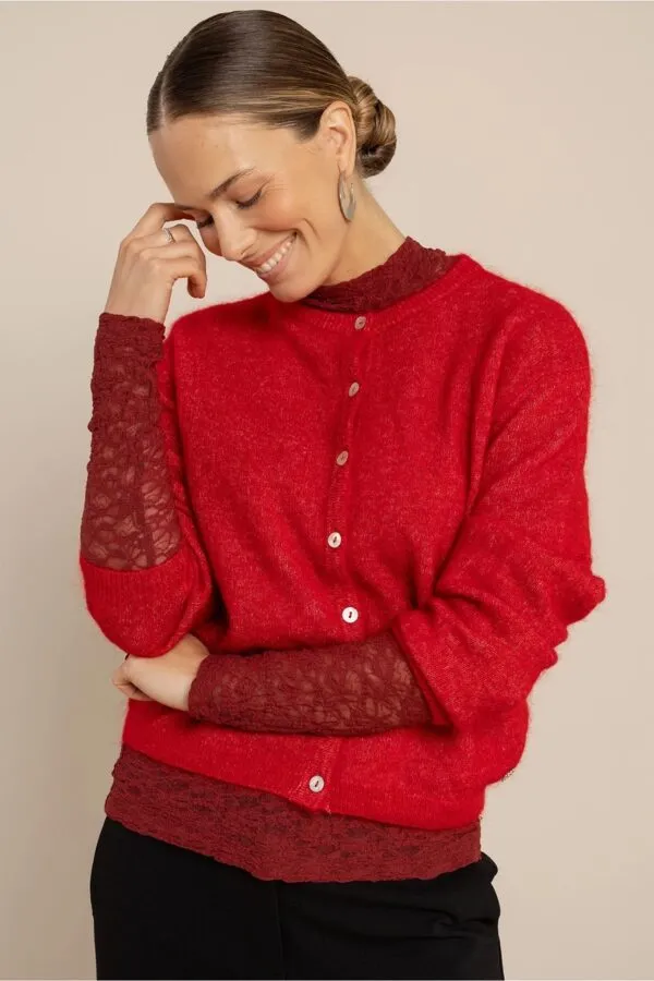 Bibi cardigan - Rood