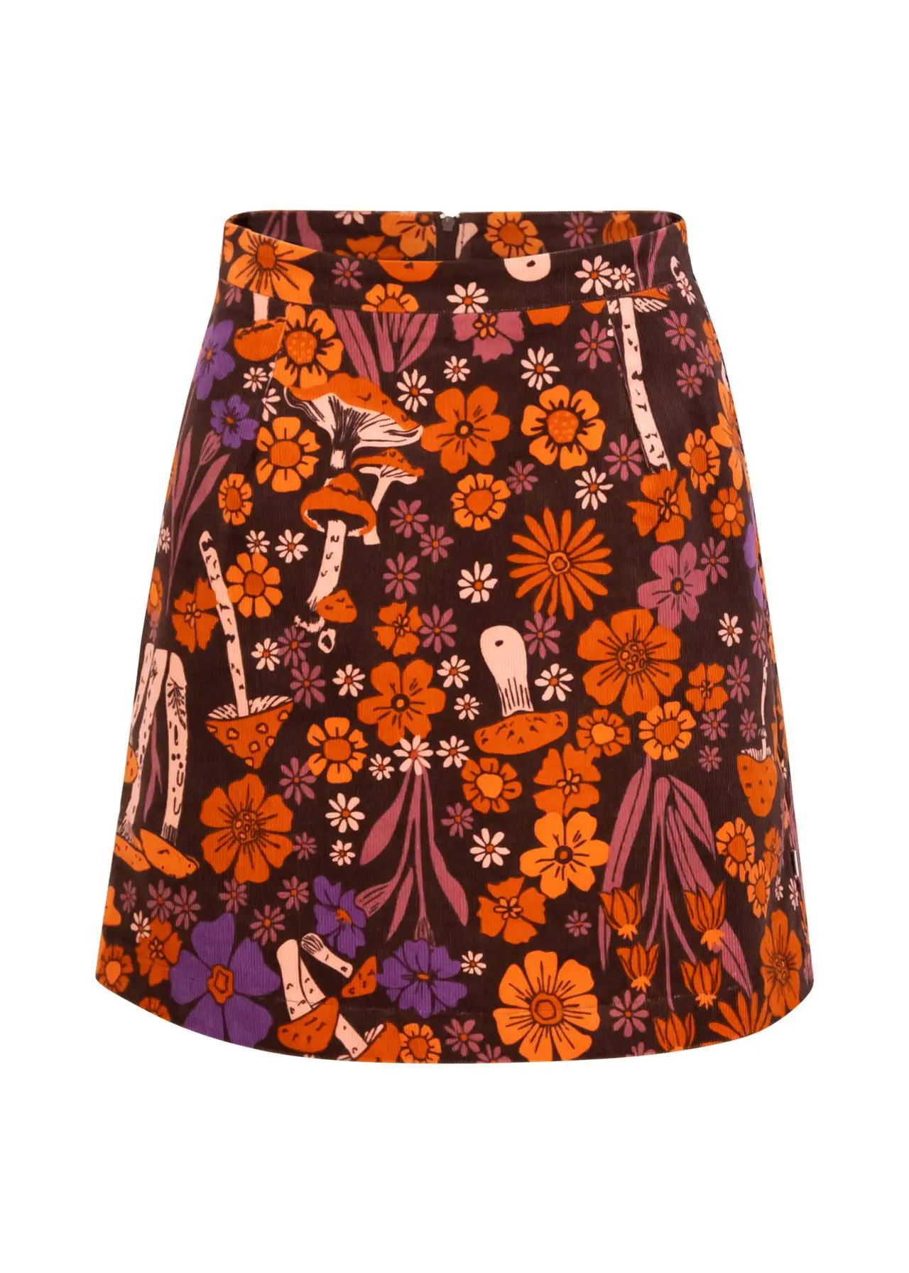 Corduroy Skirt Dreamy Eyes - Oranje - Afbeelding 4
