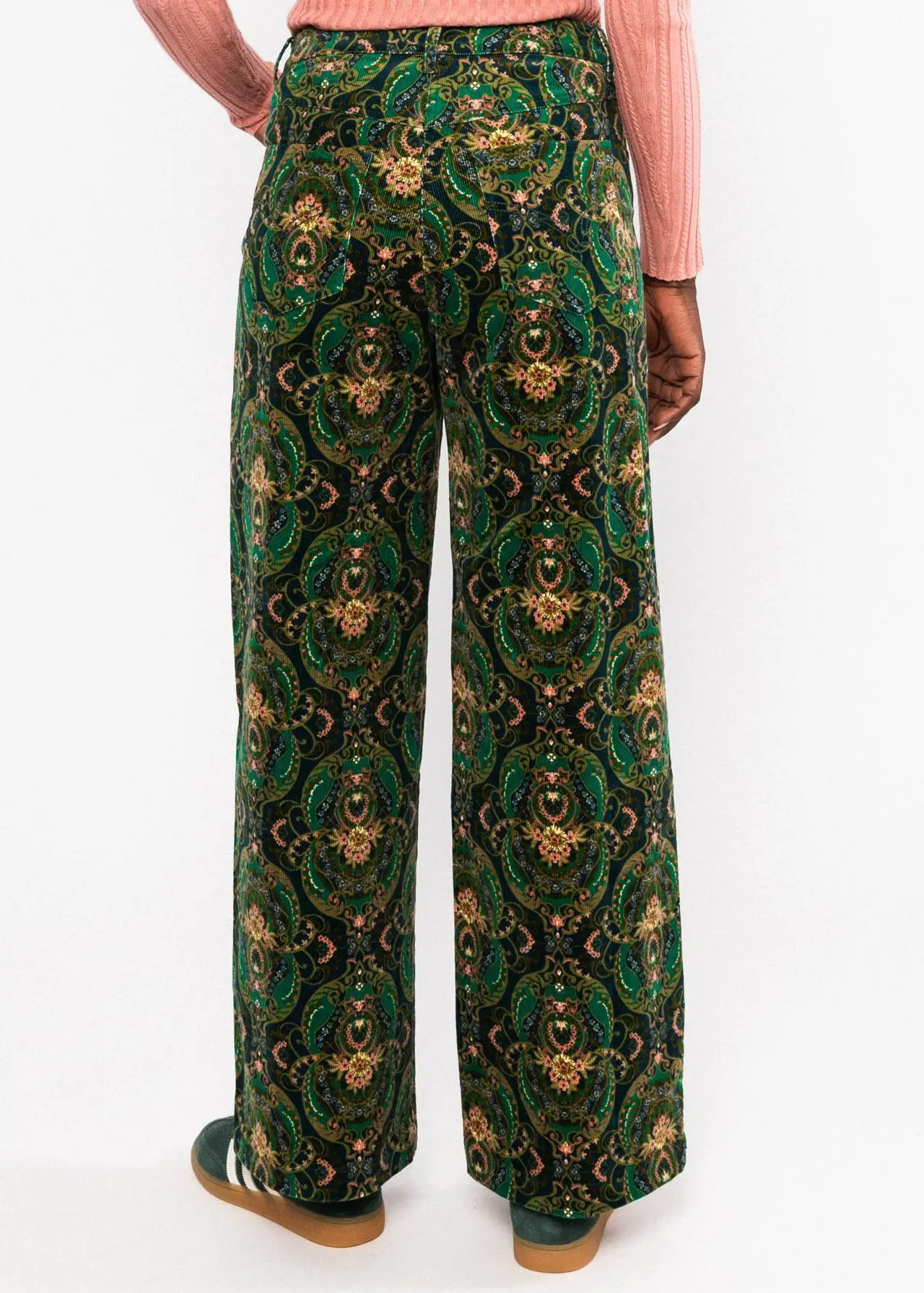 Corduroy Pants High Waist Marlotte - Donkergroen - Afbeelding 2