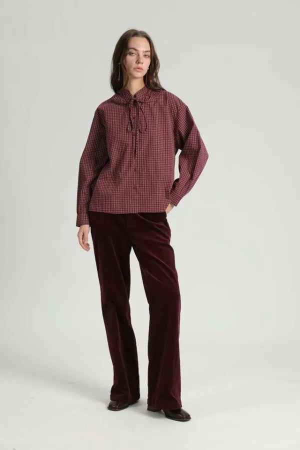 Tova Shirt - Donkerrood