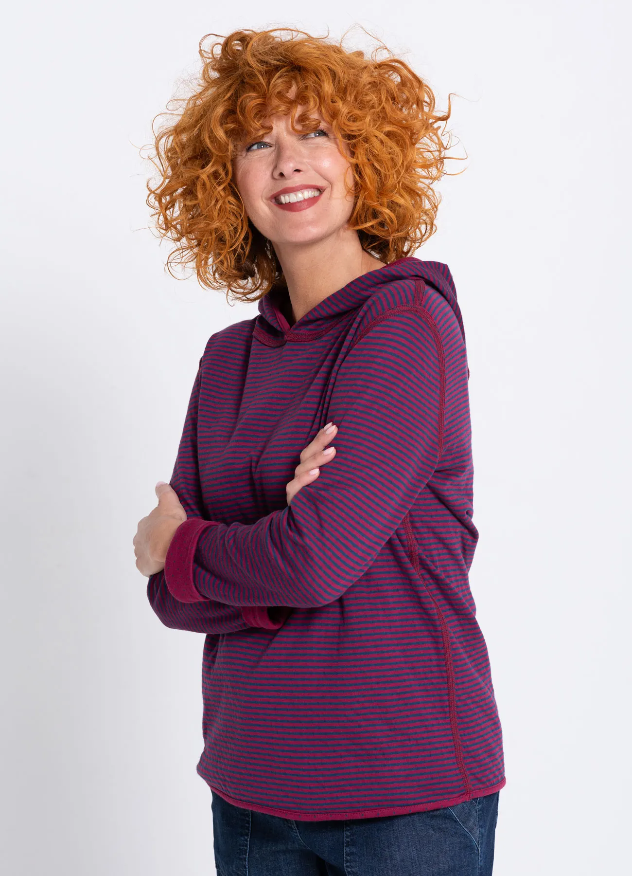 Revirsible Shirt capuchon Nella - Aubergine