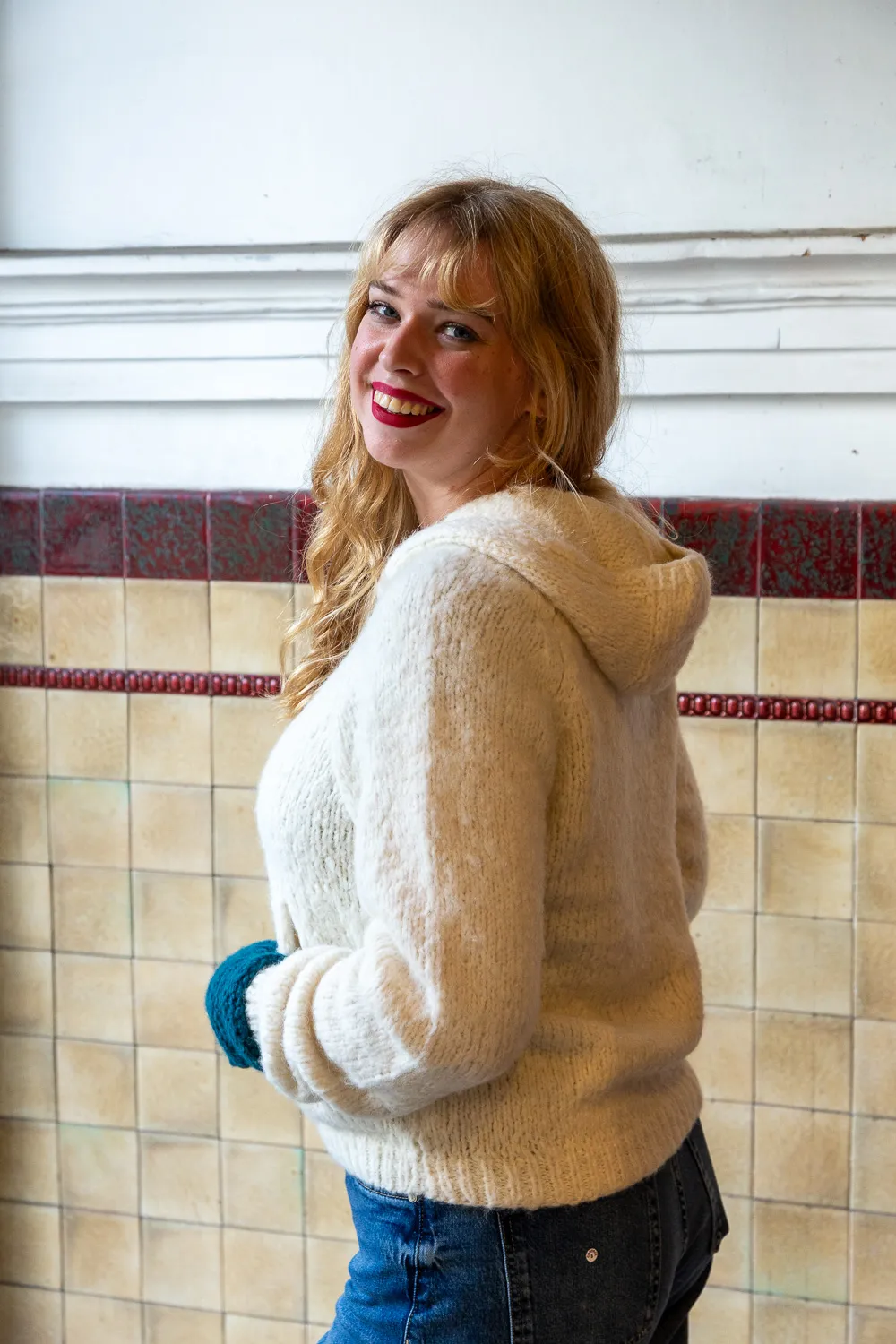 Pia Hooded Sweater - Ecru - Afbeelding 4