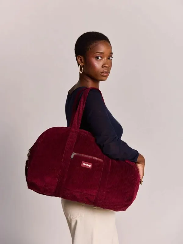 Basile Corduroy Changing Bag - bordeaux