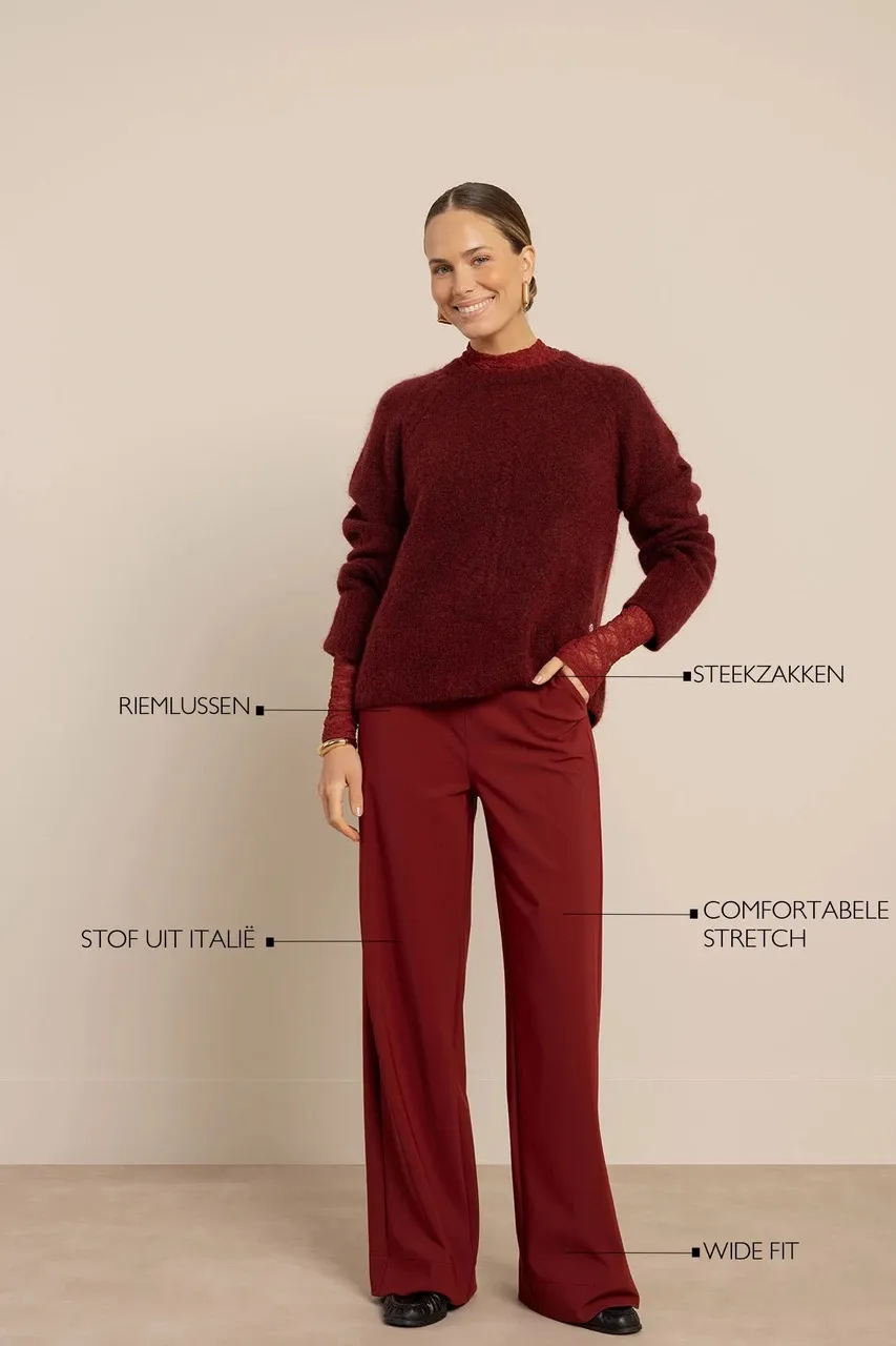 Lexie bonded trousers - Red Wine - Afbeelding 4