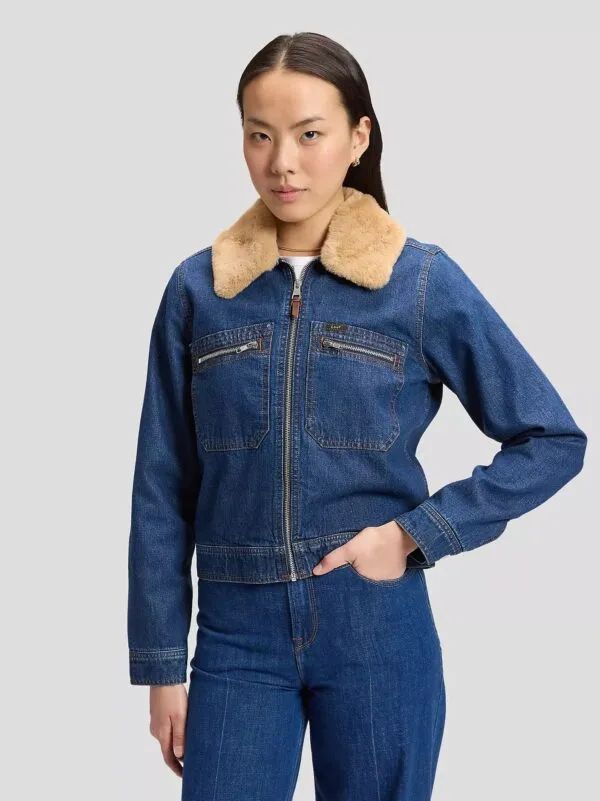 Zip Front Denim Jacket - LAUGH RIOT