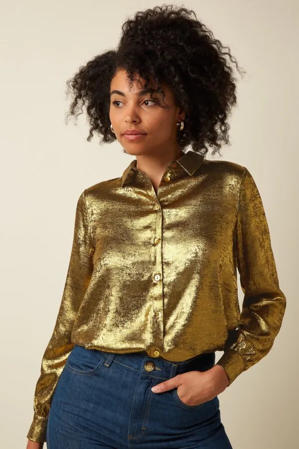 Maisie Blouse Flambe - Goud