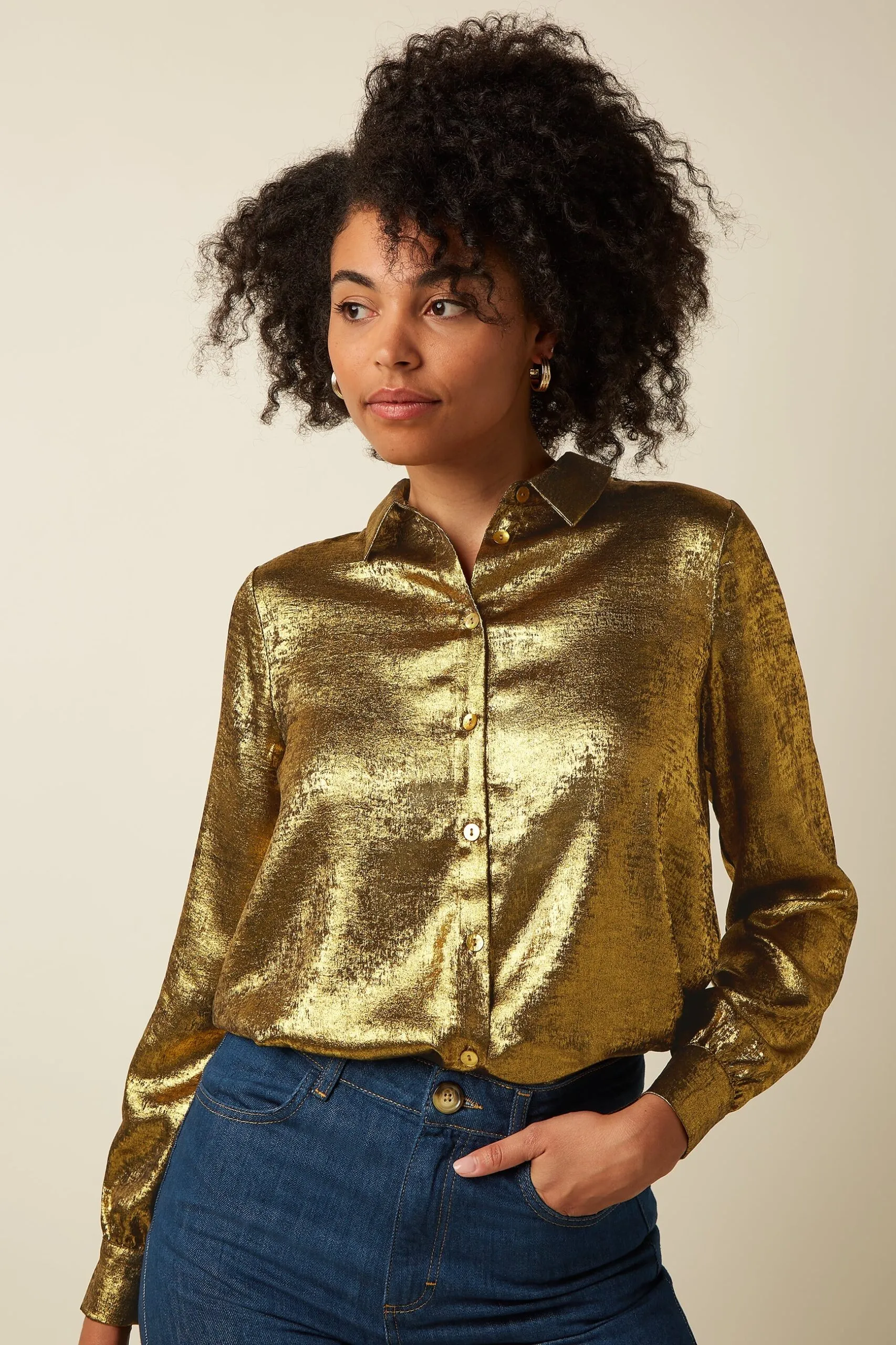 Maisie Blouse Flambe - Goud