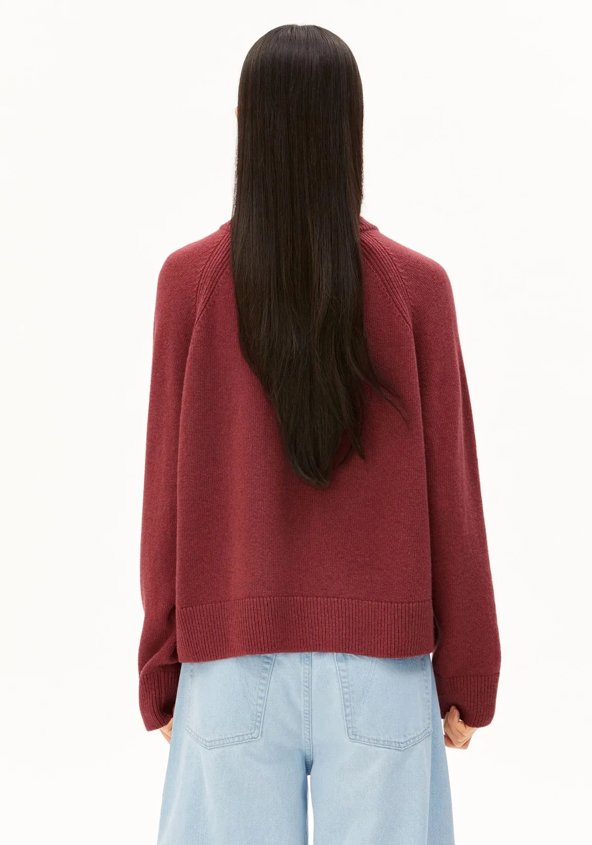 WOOL KNIT SWEATER - Oud Roze - Afbeelding 2