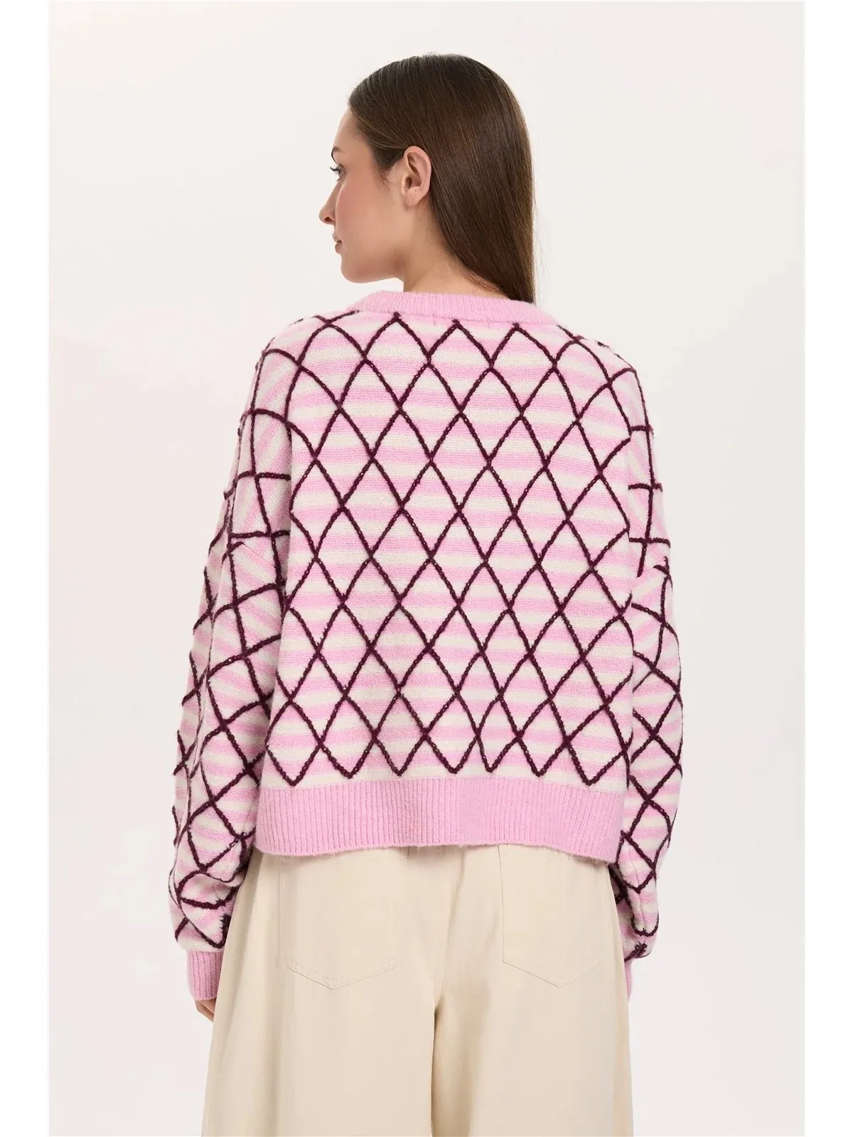 Pullover - bordeaux rood - Afbeelding 2