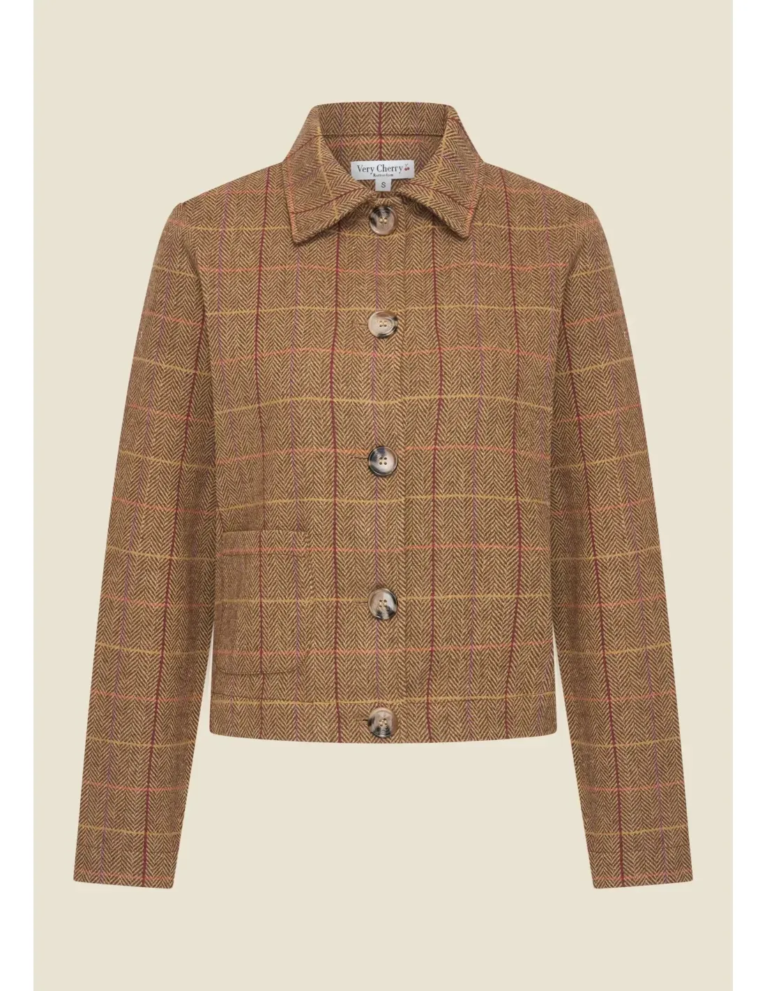 Cecil Jacket Tartan Tweed Caramel - Bruin - Afbeelding 2