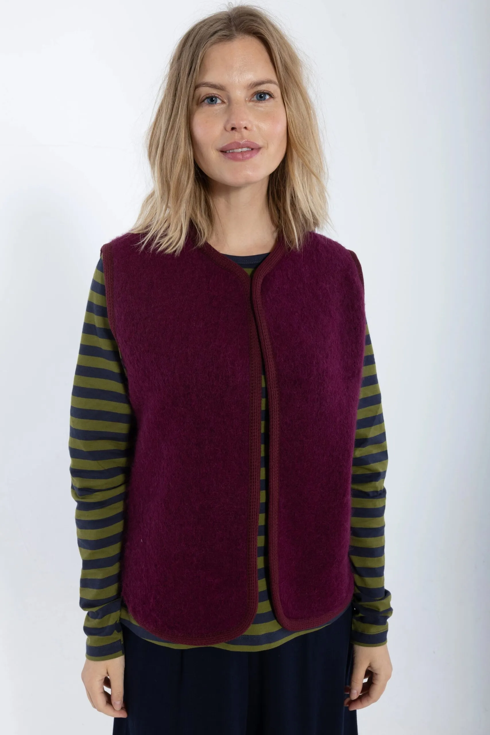 Danecobra Wool Vest - Dark wine - Afbeelding 2