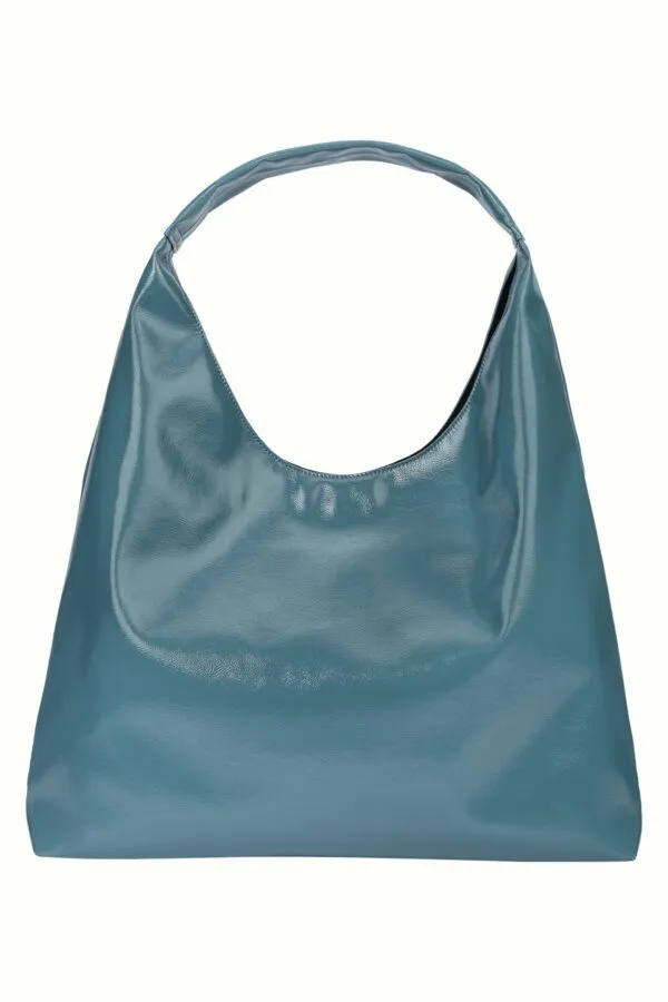 Glace Tote Patent Bag - Icy Blue