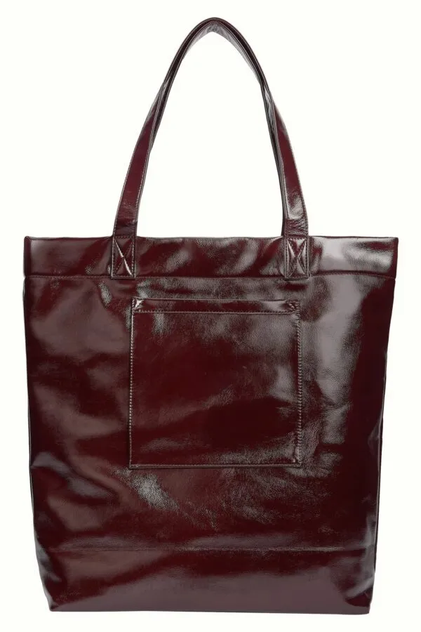 Shopper Patent Bag - Porto Red