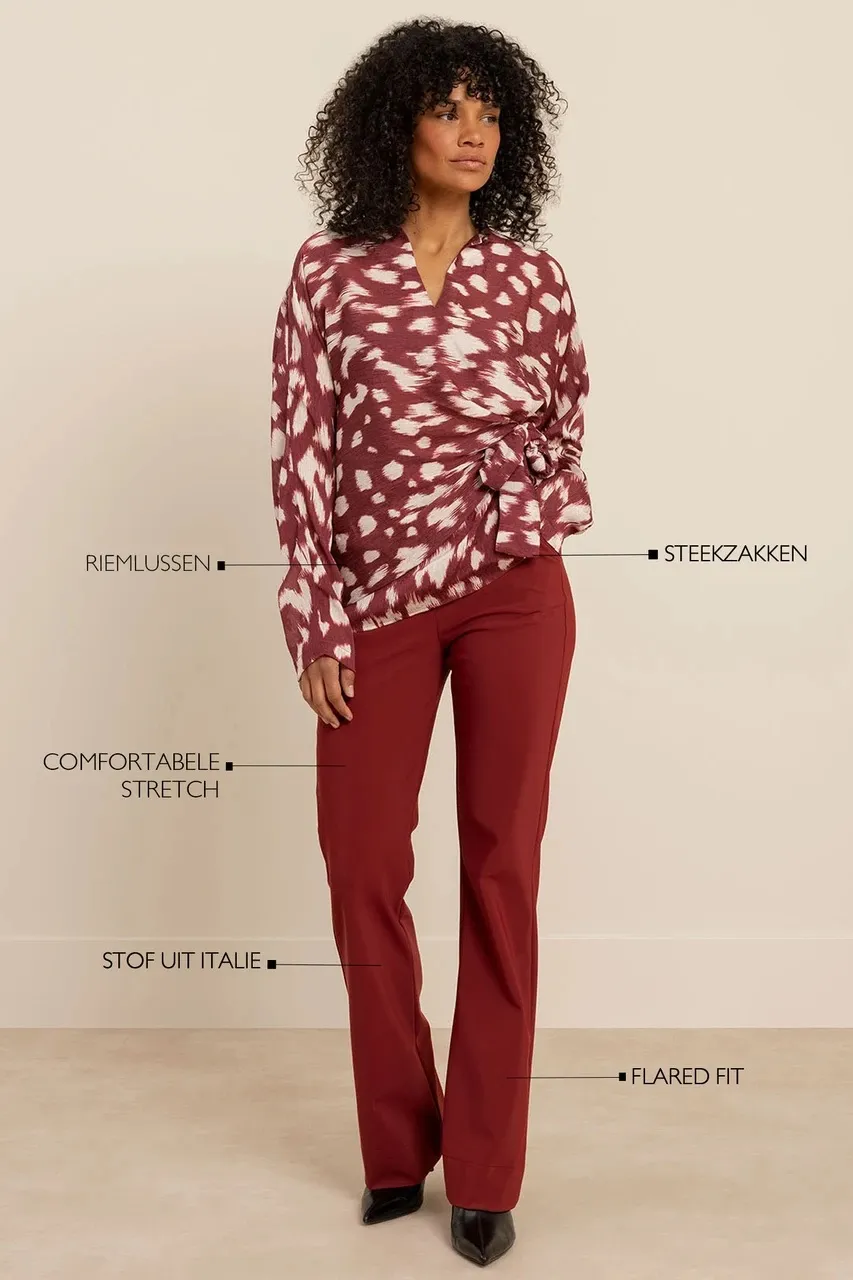 Flair bonded trousers - Red Wine - Afbeelding 5
