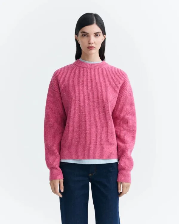 PINK CARMEN KNITTED SWEATER - Roze