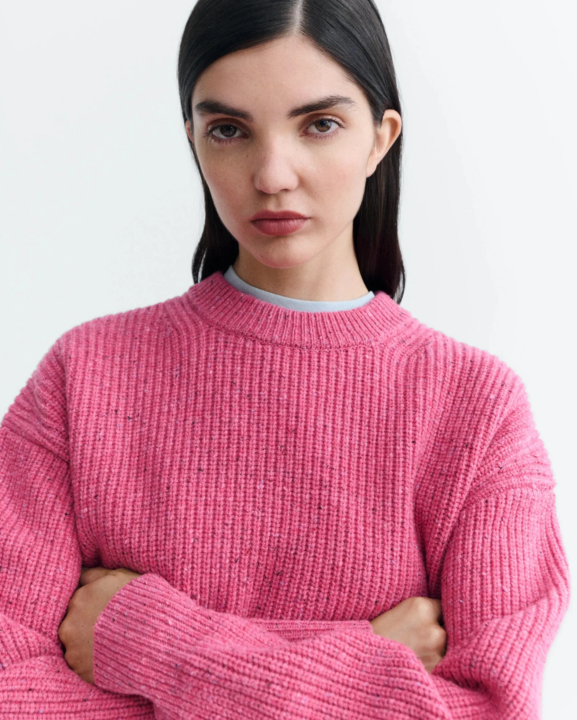 PINK CARMEN KNITTED SWEATER - Roze - Afbeelding 3